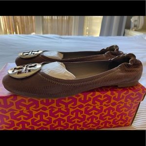 Tory Burch Reva Lizard Embossed Flats